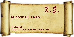 Kucharik Emma névjegykártya